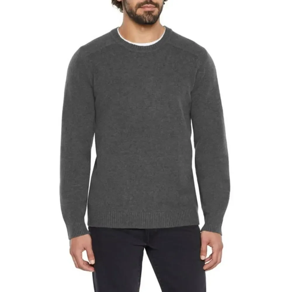 NWOT Gap Grey Knit Crew Neck Pullover Long Sleeve Sweater Men's Size XL